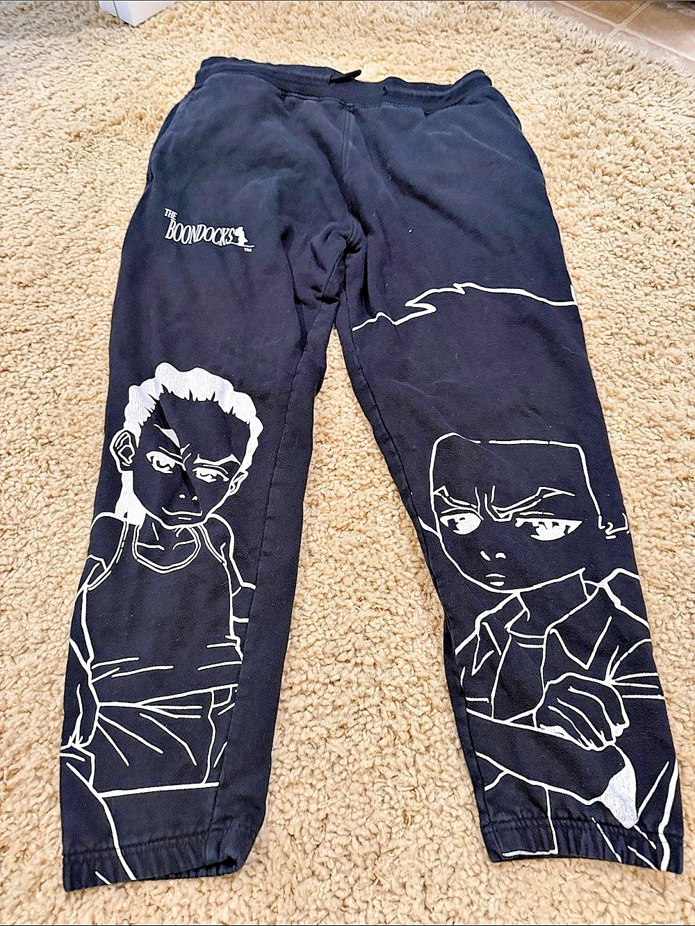 The Boondocks Woodcrest Brothers Sweatpants Black & White Jogger Pants